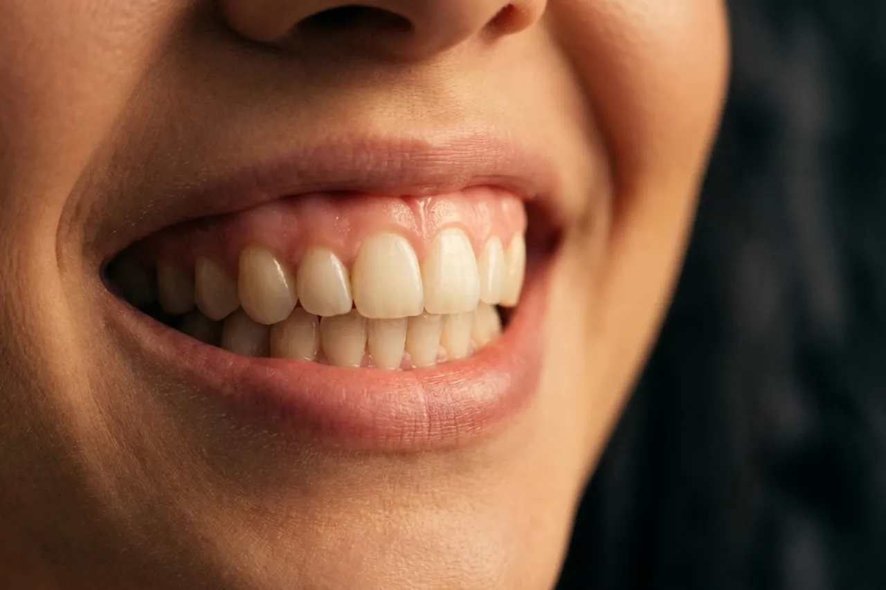 Sorriso harmônico com contorno de gengiva equilibrado